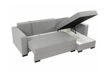 Denegal 3-sits Hörnbäddsoffa - Grå - Products - Möbler - Soffa - Bäddsoffa - Hörnbäddsoffa