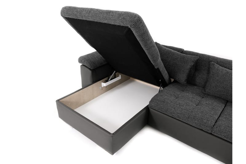 Dynir Hörnbäddsoffa Divan med Förvaring Höger - Beige/Brun - Products - Möbler - Soffa - Bäddsoffa - Bäddsoffa längsbäddad