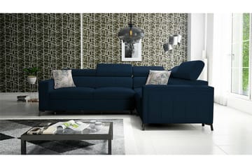 Galbally 3-sits Hörnbäddsoffa Dark blue - Products - Möbler - Soffa - Bäddsoffa - Hörnbäddsoffa