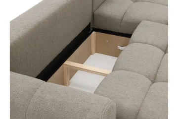 Handu Bäddsoffa med Divan 3-sits i Bouclé - Brun - Products - Möbler - Soffa - Bäddsoffa - Bäddsoffa divan