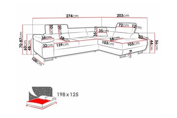 Kintore 4-sits Hörnbäddsoffa - Products - Möbler - Soffa - Bäddsoffa - Bäddsoffa längsbäddad