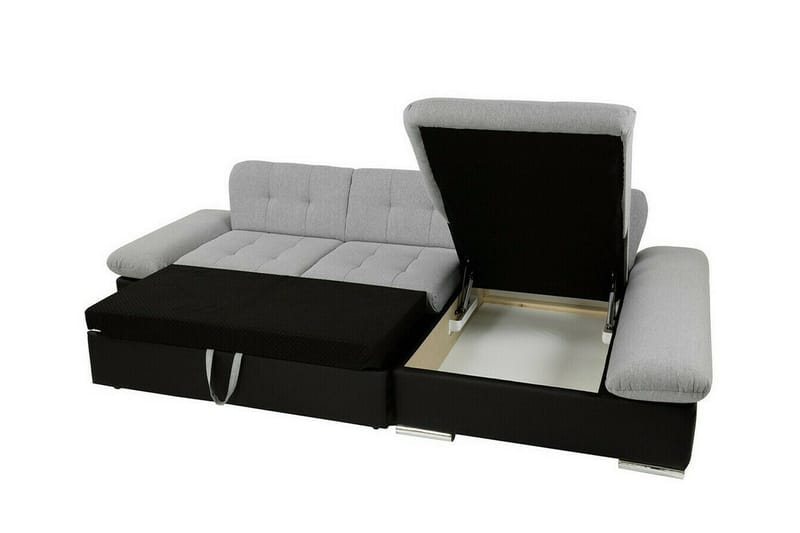 Lomux 3-sits Hörnbäddsoffa Ljusgrå - Products - Möbler - Soffa - Bäddsoffa - Hörnbäddsoffa