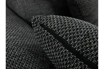 Niko U-Bäddsoffa 350x205x76 cm Divan Höger - Grå/Svart - Products - Möbler - Soffa - Bäddsoffa - Bäddsoffa längsbäddad