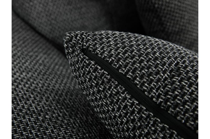 Niko U-Bäddsoffa 350x205x76 cm Divan Höger - Grå/Svart - Products - Möbler - Soffa - Bäddsoffa - Bäddsoffa längsbäddad