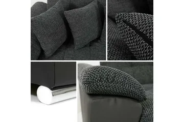 Niko U-Bäddsoffa 350x205x76 cm Divan Höger - Mörkgrå - Products - Möbler - Soffa - Bäddsoffa - Bäddsoffa divan