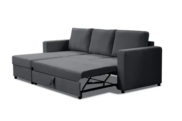 Paris Bäddsoffa 3-sits med Divan Vändbar - Grå - Products - Möbler - Soffa - Bäddsoffa - Bäddsoffa divan
