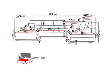 Reginia 4-sits Hörnbäddsoffa - Products - Möbler - Soffa - Bäddsoffa - Bäddsoffa divan