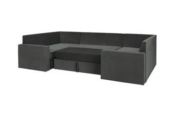Staffin 4-sits Hörnbäddsoffa Light grey/Dark grey - Products - Möbler - Soffa - Bäddsoffa - Hörnbäddsoffa