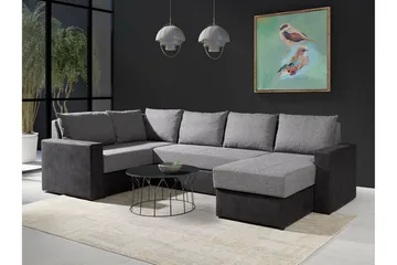 Staffin 4-sits Hörnbäddsoffa Ljusgrå - Products - Möbler - Soffa - Bäddsoffa - Hörnbäddsoffa