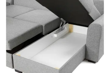 Taberk Bäddsoffa med Divan och Schäslong 4-sits - Grön - Products - Möbler - Soffa - Bäddsoffa - Bäddsoffa divan