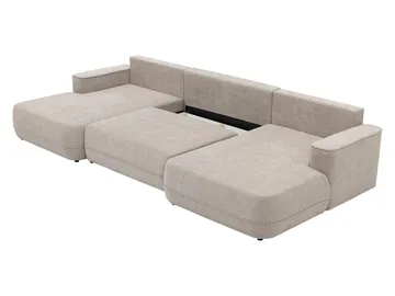 Uppland Bäddsoffa Dubbeldivan 5-sits - Beige - Products - Möbler - Soffa - Bäddsoffa - U bäddsoffa