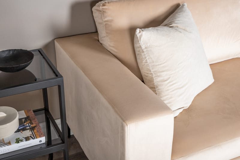 Bolero Sammetssoffa 3-sits - Beige - Products - Möbler - Soffa - 3 sits soffa