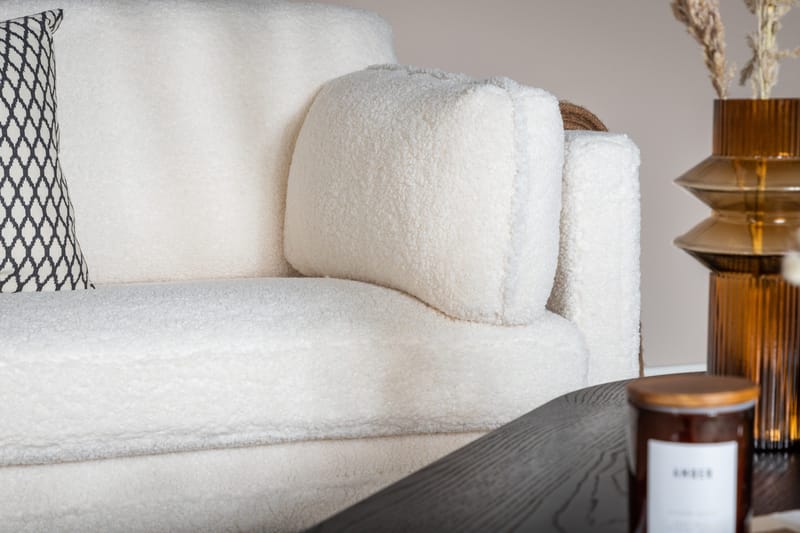 Boom 3-sits Soffa Teddy - Vit - Products - Möbler - Soffa - 3 sits soffa