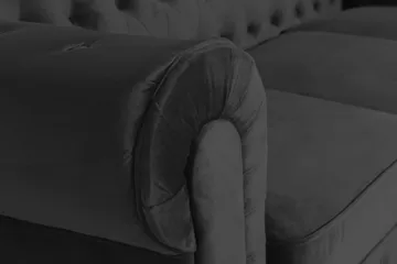 Chesterfield Lyx 3-sits Sammetssoffa - Djup soffa - Svart - Products - Möbler - Soffa - Chesterfield soffa