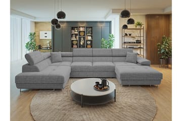 Gabina Soffa med Divan och Schäslong 4-sits - Grå - Products - Möbler - Soffa - Divansoffa & schäslongsoffa - 4 sits soffa med divan