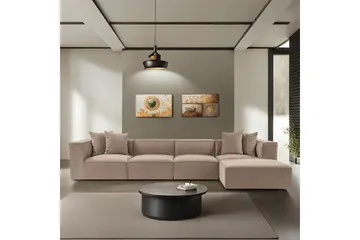 Gregor Soffa med Divan 4-sits - Cappucino - Products - Möbler - Soffa - Divansoffa & schäslongsoffa - 4 sits soffa med divan