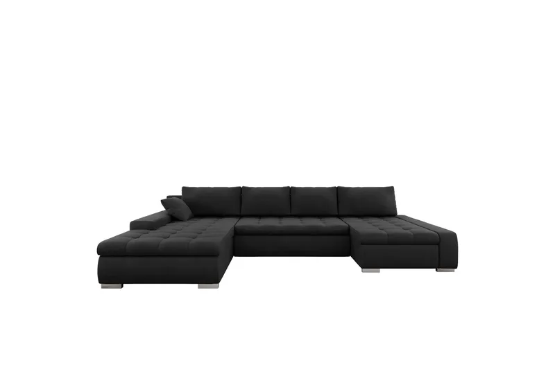 Gamal Soffa Dubbeldivan 4-sits, Svart