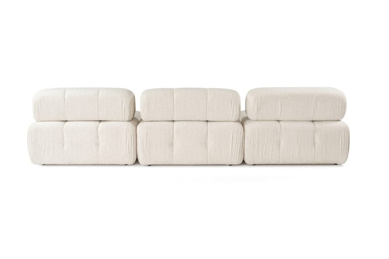 Belgin Bubblig Divansoffa 3-sits 315 cm med utfällbara armstöd och ryggstöd - Ljus / Beige - Products - Möbler - Soffa - Modulsoffa - Komplett modulsoffa