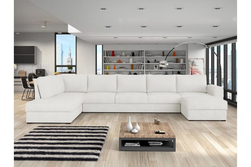 Taberk Soffa med Divan och Schäslong 5-sits - Vit - Products - Möbler - Soffa - U-soffa