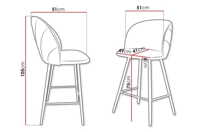 Aikka Barstol 105 cm - Marinblå - Products - Möbler - Fåtölj & stolar - Barstol & barpall