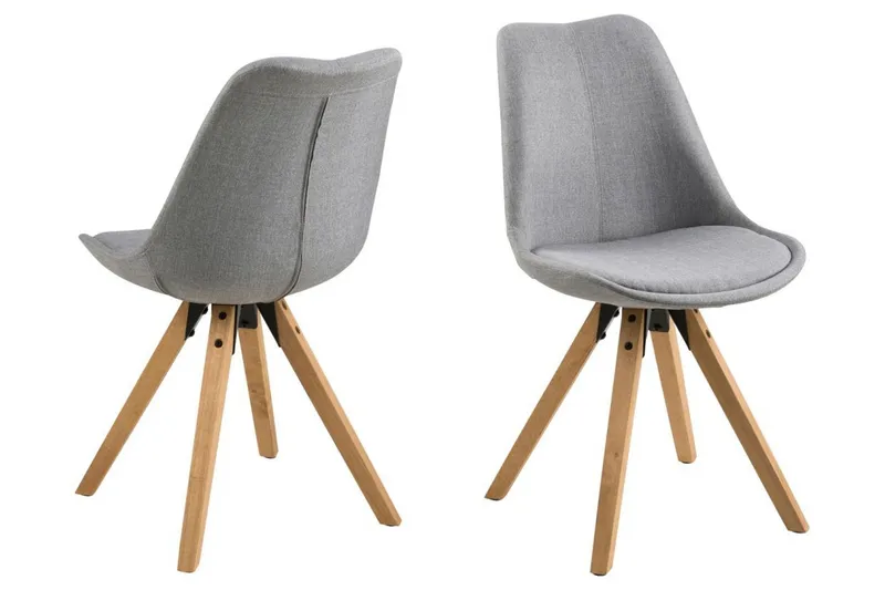 Andros Matstol & köksstol med träben, Grå