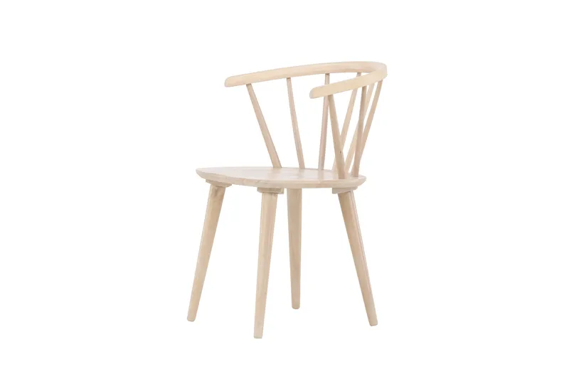 Bobby Karmstol med Armstöd - Vitlaserad / Gummiträ - Products - Möbler - Fåtölj & stolar - Karmstol