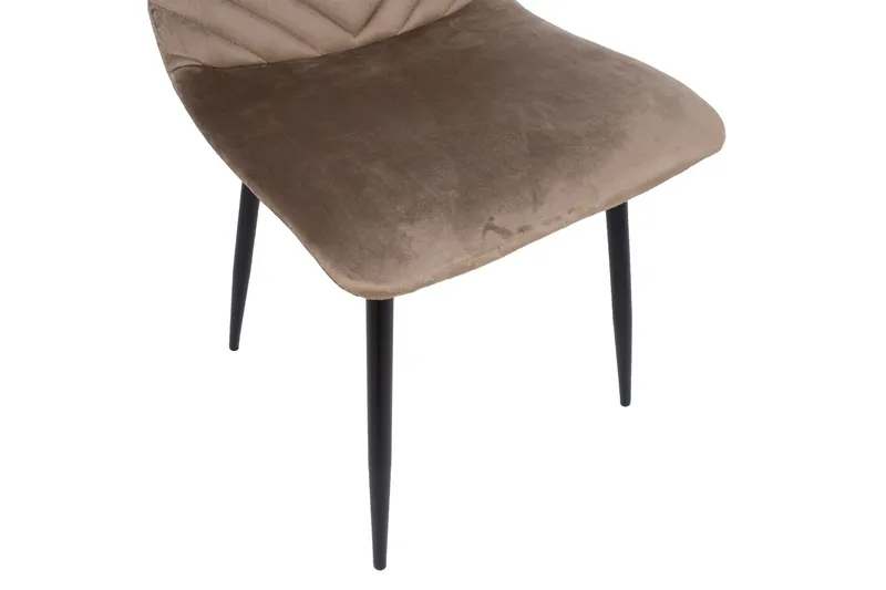 Brie Stol Beige Sammet - Products - Möbler - Fåtölj & stolar - Matstol & köksstol