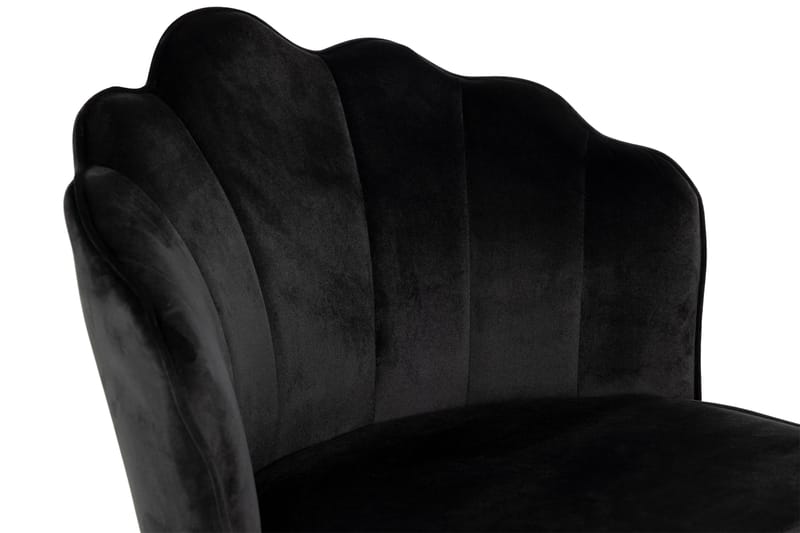 Broddhult Matstol - Svart / Metal / Sammet - Products - Möbler - Fåtölj & stolar - Matstol & köksstol