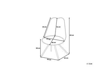 Dakota Ii Stol Set Om 2 St - Grå/Brun - Products - Möbler - Fåtölj & stolar - Matstol & köksstol