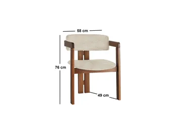 Dellon Karmstol - Ljusgrå/Valnöt - Products - Möbler - Fåtölj & stolar - Karmstol