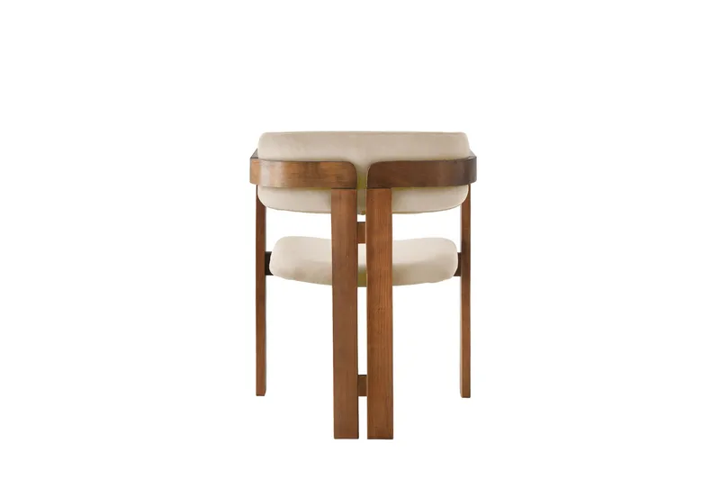 Dellon Karmstol - Valnöt/Beige - Products - Möbler - Fåtölj & stolar - Karmstol