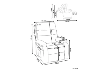 Elektrisk reclinerfåtölj Rise Ljusbeige - Ljusbeige - Products - Möbler - Fåtölj & stolar - Fåtölj - Biofåtölj & reclinerfåtölj
