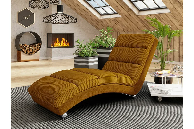 Kintore Liggfåtölj 62 cm 84x Dark yellow - Products - Möbler - Fåtölj & stolar - Fåtölj - Liggfåtölj