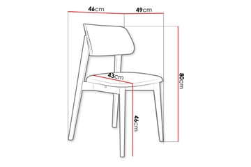 Ferrara Matstol - Beige/Svart - Products - Möbler - Fåtölj & stolar - Matstol & köksstol