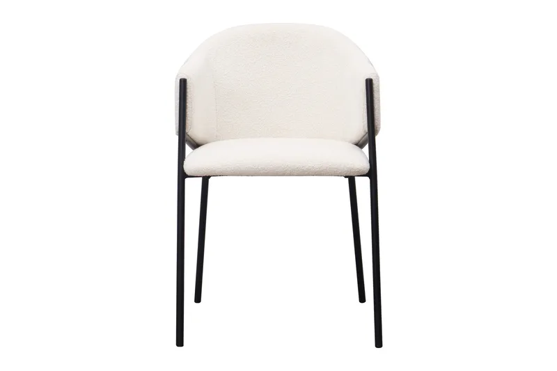 Filip Matstol - Vit Bouclé - Products - Möbler - Fåtölj & stolar - Karmstol