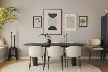 Filip Matstol - Vit Bouclé - Products - Möbler - Fåtölj & stolar - Karmstol