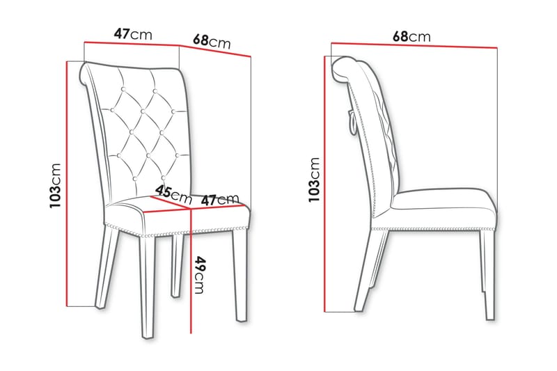 Garvin Matstol - Grön/Vit - Products - Möbler - Fåtölj & stolar - Matstol & köksstol