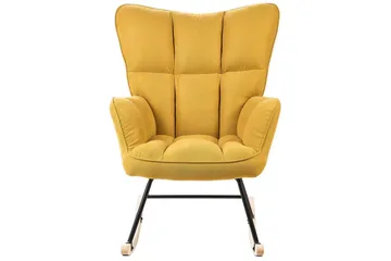 Gungstol Oulu - Gult, svart, ljust trä - Products - Möbler - Fåtölj & stolar - Fåtölj