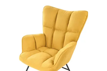 Gungstol Oulu - Gult, svart, ljust trä - Products - Möbler - Fåtölj & stolar - Fåtölj