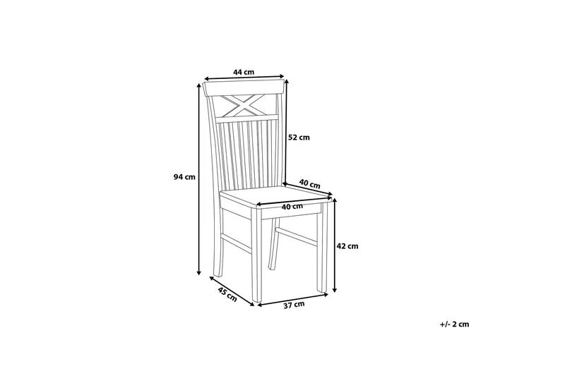 Houston Stol Set Om 2 St - Trä/Natur - Products - Möbler - Fåtölj & stolar - Matstol & köksstol