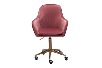 Hubdam Kontorsstol - Rosa/Guld - Products - Möbler - Fåtölj & stolar - Kontorsstol & skrivbordsstol