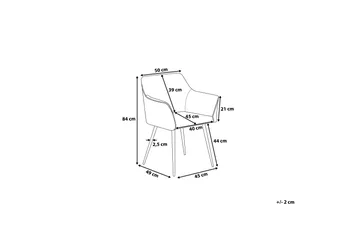 Jasmin Stol Set Om 2 St - Grå - Products - Möbler - Fåtölj & stolar - Karmstol
