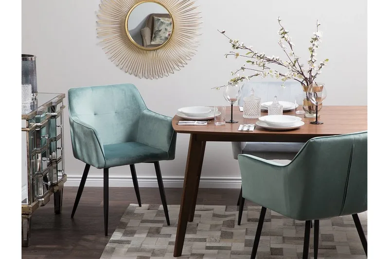 Jasmin Stol Set Om 2 St - Grön - Products - Möbler - Fåtölj & stolar - Karmstol