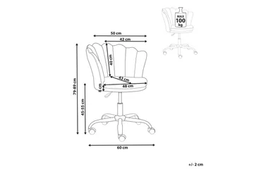 Kontorsstol Monticello Rosa/guld/svart - Rosa/guld/svart - Products - Möbler - Fåtölj & stolar - Kontorsstol & skrivbordsstol