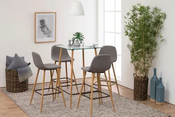 Lejone Barstol - Grå/Ek - Products - Möbler - Fåtölj & stolar - Barstol & barpall