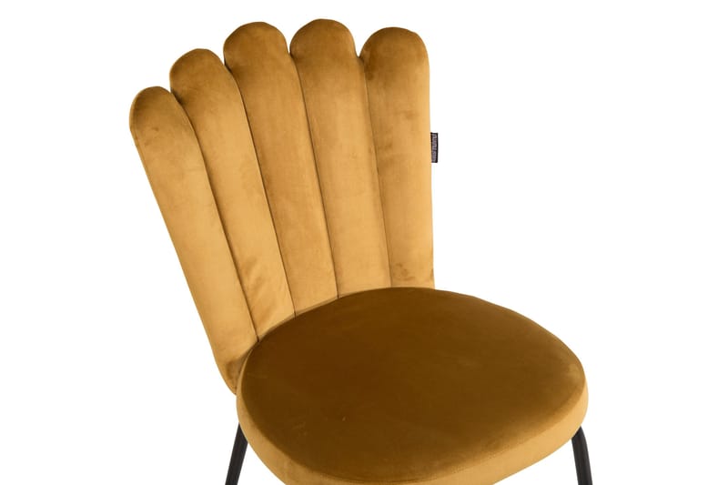 Limhamn Stol Sammet - Gul - Products - Möbler - Fåtölj & stolar - Matstol & köksstol
