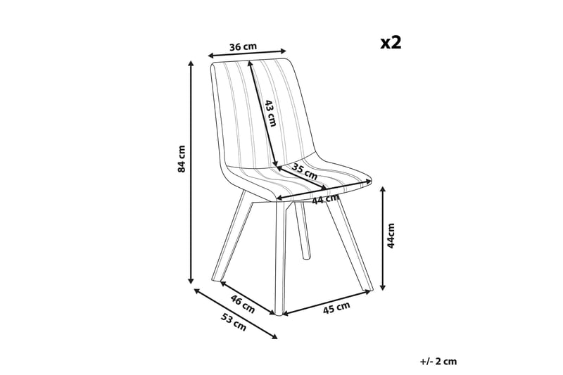 Matstol 2 st beige CALGARY - Beige - Products - Möbler - Fåtölj & stolar - Matstol & köksstol