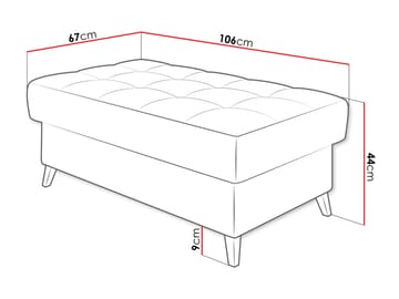 Amshyttan Fotpall 106 cm - Beige - Products - Möbler - Fåtölj & stolar - Pall & puff - Fotpallar