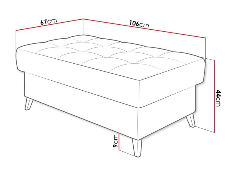 Amshyttan Fotpall 106 cm - Grön - Products - Möbler - Fåtölj & stolar - Pall & puff - Fotpallar