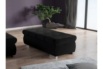 Cerys Fotpall 60 cm - Svart - Products - Möbler - Fåtölj & stolar - Pall & puff - Fotpallar